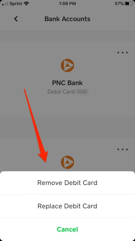 Remove or Replace Debit Card