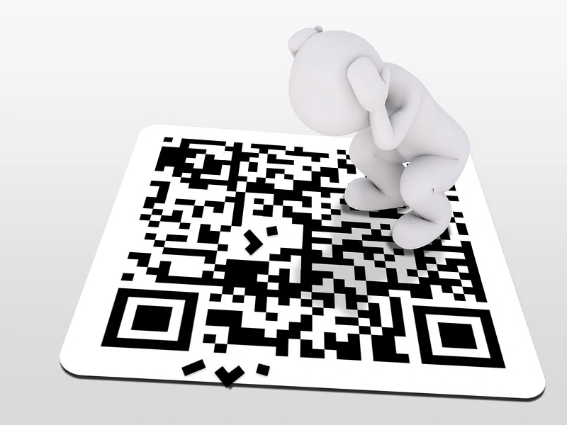 This is what a QR code looks like.