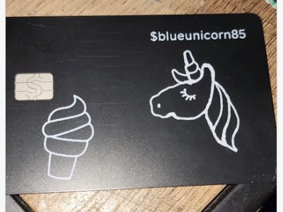 unicorn and ice cream card