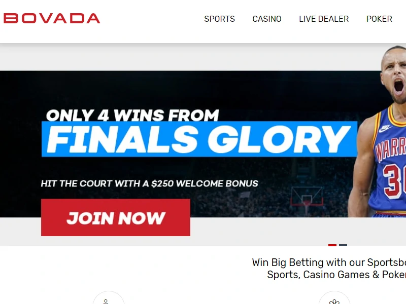 Bovada is an online sportsbook and casino.