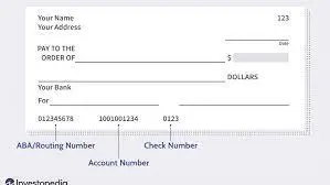 Personal check routing and account numbers.